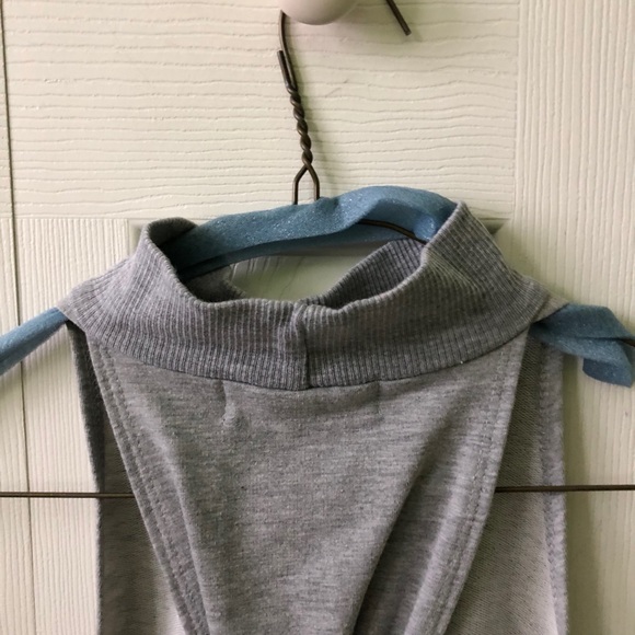 Grey High Neck Crop Top - Picture 3 of 7